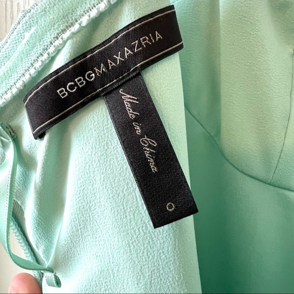 BCBGMAXAZRIA Jacklyn Ruffled Tiered Strapless Opaline Dress—SZ. 0 - Picture 13 of 17